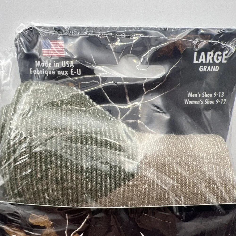 Realtree Men's 80% Merino Wool Over The Calf  Tall Boot Socks 1 Pair Pack